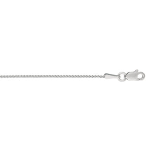 14K Gold 1mm Diamond Cut Round Wheat Chain 