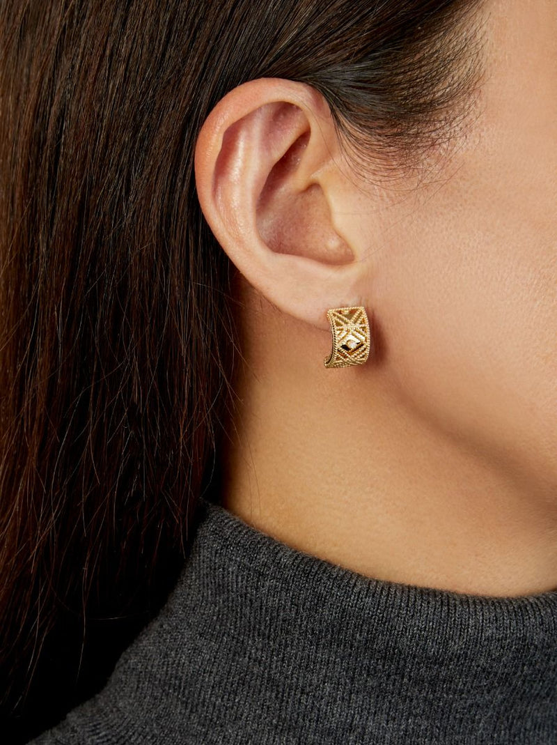14K Diamond Vannèrie Earrings