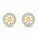 Earring Jacket For .75 Ct Center — Yellow Gold