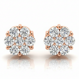 Earrings Cluster — 1/2 ctw — Rose Gold