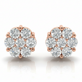 Earrings Cluster — 1/4 ctw — Rose Gold