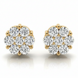 Earrings Cluster — 1/4 ctw — Yellow Gold