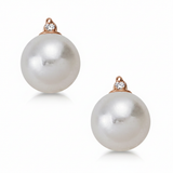1/20 ctw Earrings Color Pearl — Rose Gold