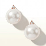 1/20 ctw Earrings Color Pearl — Rose Gold