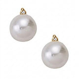 1/20 ctw Earrings Color Pearl — Yellow Gold