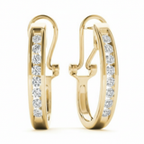 1/8 ctw Earrings Hoop Earrings J-hoops — Yellow Gold