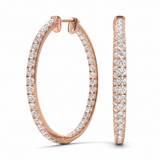 Earrings Hoop Earrings Standard Hoops — 1/3 ctw — Rose Gold