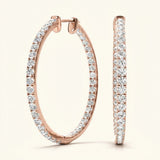 Earrings Hoop Earrings Standard Hoops — 1/3 ctw — Rose Gold