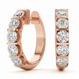 1 ctw Earrings Hoop Earrings Standard Hoops — Rose Gold