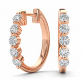 Earrings Hoop Earrings Standard Hoops — 1/4 ctw — Rose Gold