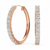 Earrings Hoop Earrings Standard Hoops — 1/4 ctw — Rose Gold