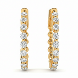 1/2 ctw Earrings Hoop Earrings Vault Lock — Yellow Gold