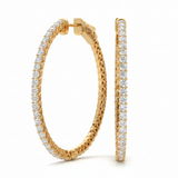 1 ctw Earrings Hoop Earrings Vault Lock — Yellow Gold