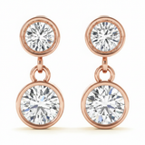 1/4 ctw Earrings Single Stone — Rose Gold