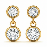 1/4 ctw Earrings Single Stone — Yellow Gold