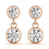 1/4 ctw Earrings Single Stone — Rose Gold