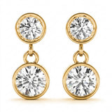 1/4 ctw Earrings Single Stone — Yellow Gold