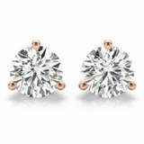 1/2 ctw Earrings Single Stone — Rose Gold
