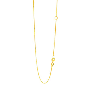 14K Gold .8mm Extendable Chain 