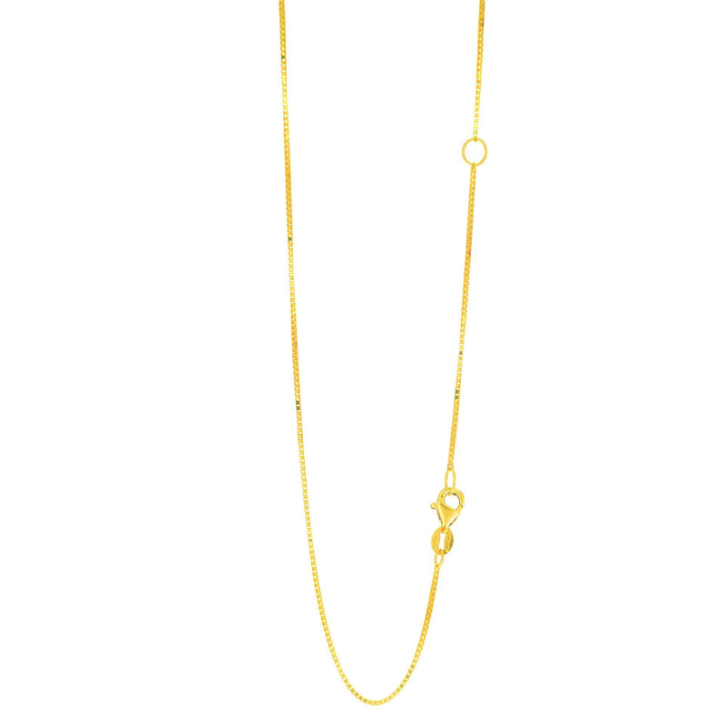 14K Gold .8mm Extendable Chain 