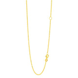14K Gold 1.5mm Extendable Chain 