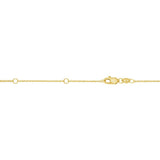 14K Gold 0.87mm Double Extendable Diamond Cut Cable Chain