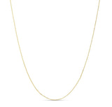 14K Gold 0.87mm Double Extendable Diamond Cut Cable Chain