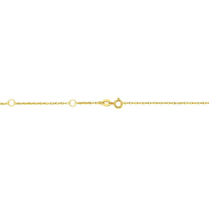 14K Gold .5mm Double Extendable Rope Chain 