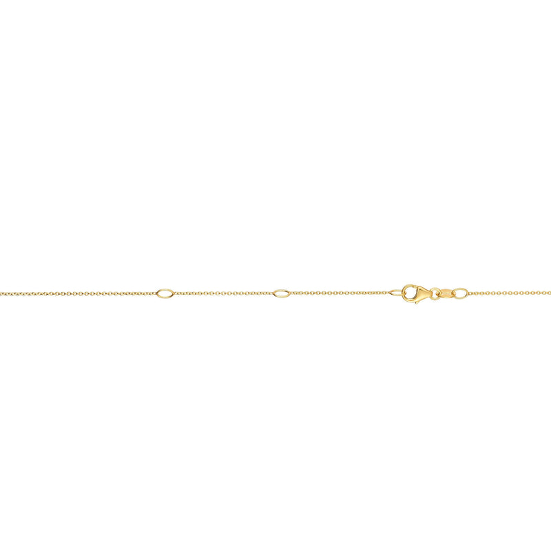 10K Gold .85mm Double Extendable Cable Chain 