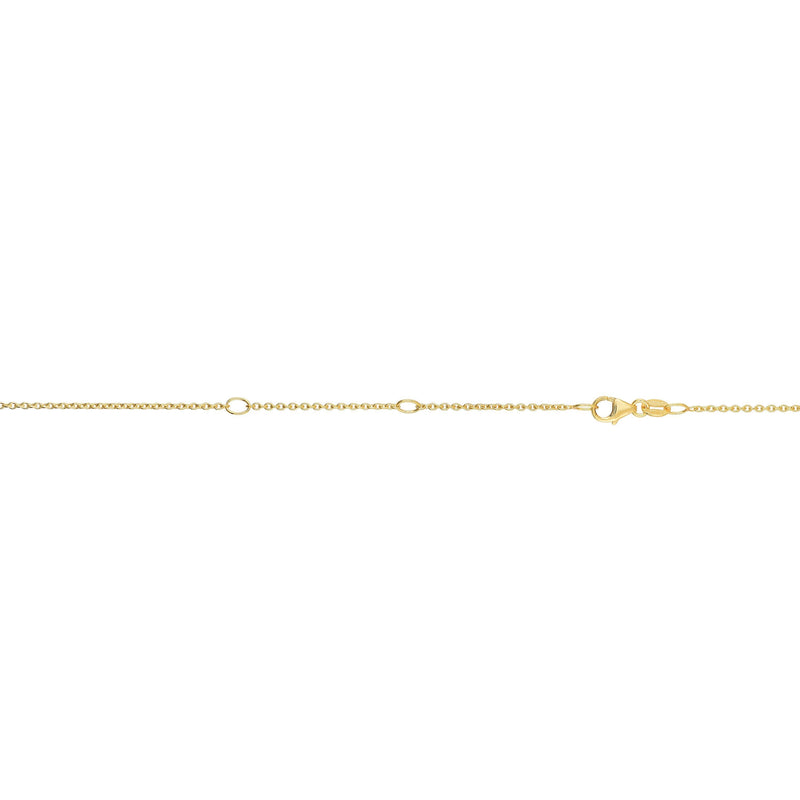 14K Gold 1.2mm Double Extendable Cable Chain 
