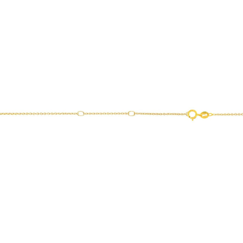14K Gold 0.8mm Extendable Classic Cable Chain