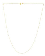 14K Gold 0.8mm Extendable Classic Cable Chain