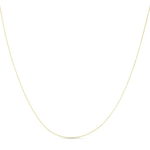 14K Gold 0.8mm Extendable Classic Cable Chain