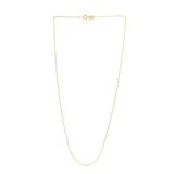 14K Gold 0.97mm Double Extendable Cable Chain