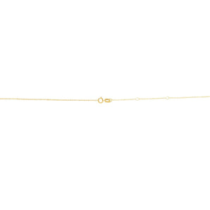 14K Gold 0.97mm Double Extendable Cable Chain