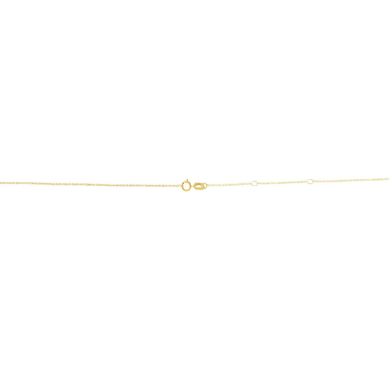 14K Gold 0.97mm Double Extendable Cable Chain