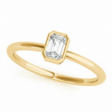 1/3 ctw Emerald Solitaire Stackable — Yellow Gold