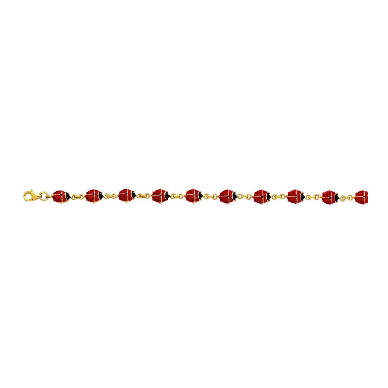 14K Gold LadyBug Bracelet