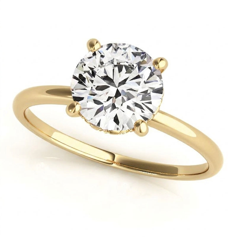 Engagement Ring — 1 1/2 ctw — Yellow Gold