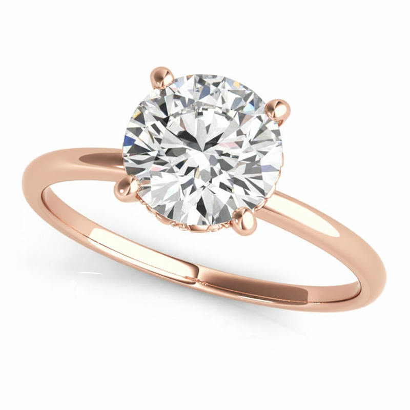 Engagement Ring — 2 1/4 ct — Rose Gold