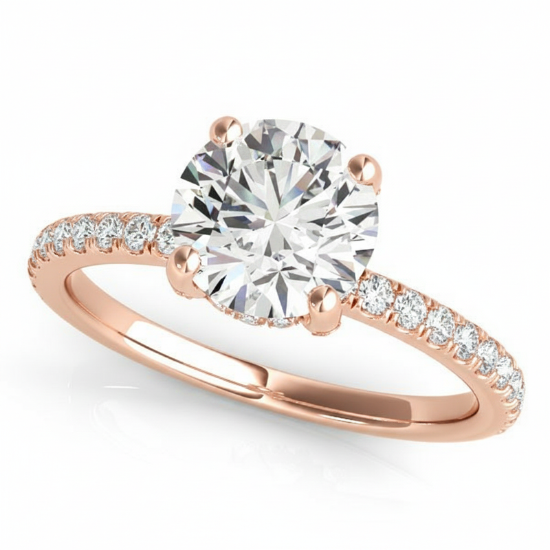 Engagement Ring — 1 1/2 ct — Rose Gold