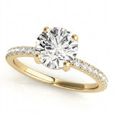 Engagement Ring — 1 1/2 ct — Yellow Gold