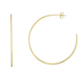 14K Gold 1.5x50mm Polished C Hoop Earring