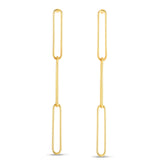 14K Lungo Paperclip Drop Earring