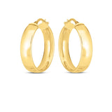 14K 6x25mm Wedding Band Hoops
