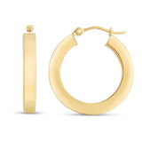 14K 3x20mm Wedding Band Hoops