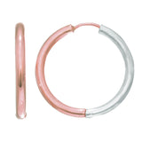 14K Gold Diamond Cut Hoop Earring