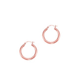 14K Gold 3x25mm Hoops