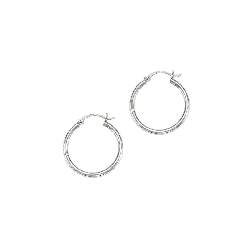 14K Gold 2x25mm Hoops