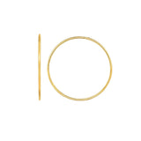 14K Gold 1.2x35mm Polsihed Endless Hoops